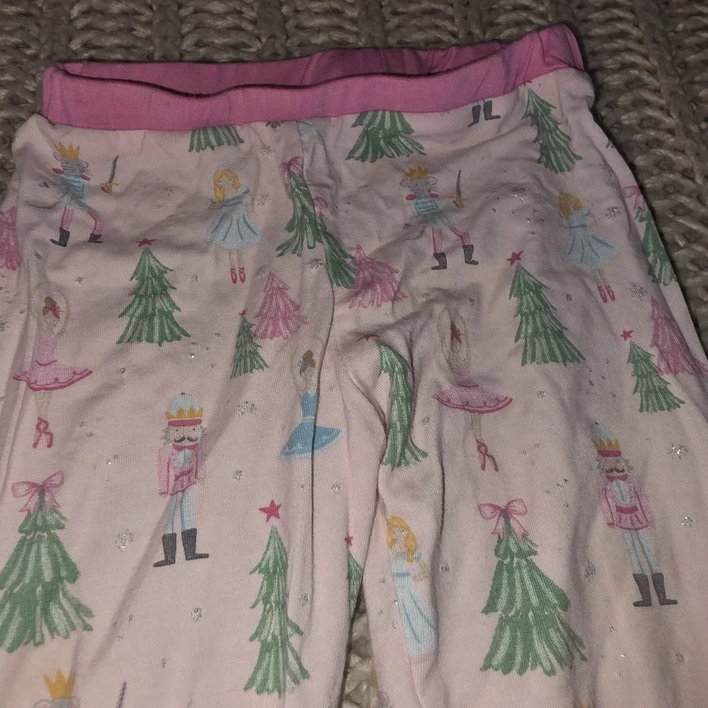 Mud Pie Kids Christmas Pajamas Pink Nutcracker Print Viscose Bamboo Set 12-18M
